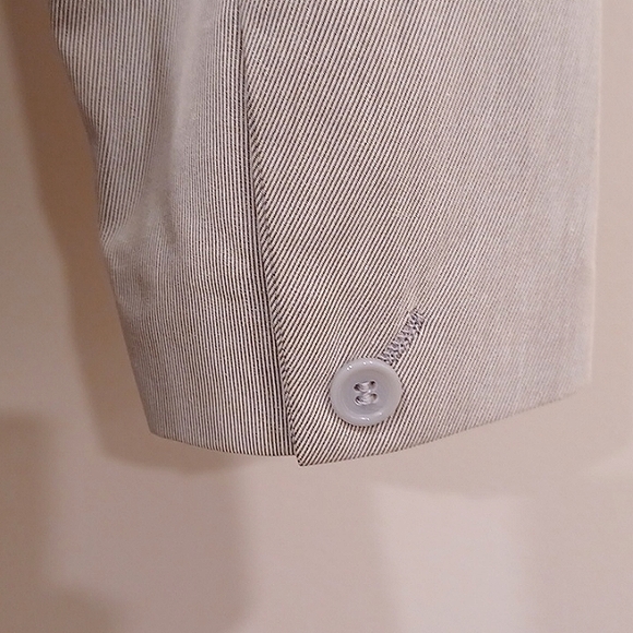 Barney's New York Micro Stripe Long Line Cotton Blazer- Sz. 0 - Picture 7 of 13